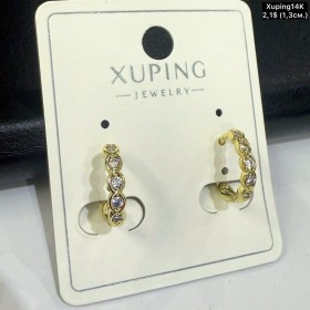 Сережки Xuping14К 10885 (1.3см)